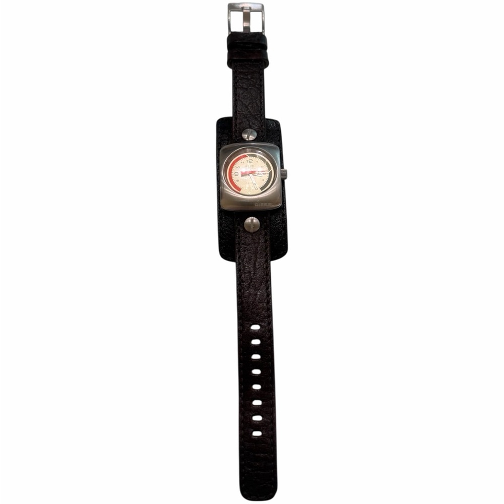 Diesel Square Steel Case DZ2022 Women’s Brown Leather Band RARE “Alex Karev”